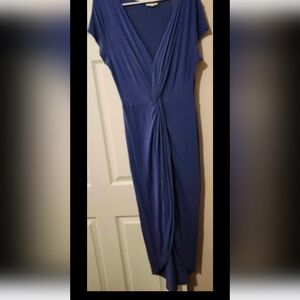 Womens Sz L Rolla Coster Gently Worn Bodycon Cornflower Blue Maxi Dress